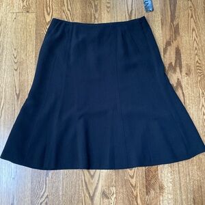 NWT Jones New York size 14 black A-line skirt separates dark academia workwear